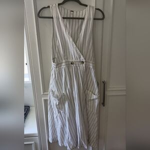 Free People wrap pinafore dress with pockets